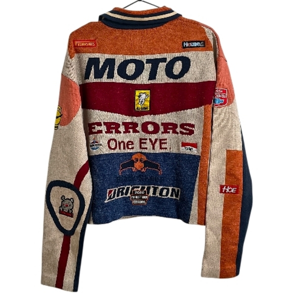 HOUSE OF ERRORS KNITTED MOTORCYCLE JACKET Men's Medium - Picture 8 of 10